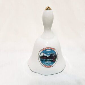 Sault Ste. Marie Soo Locks Ship Michigan Vintage 4.5" White Blue Water